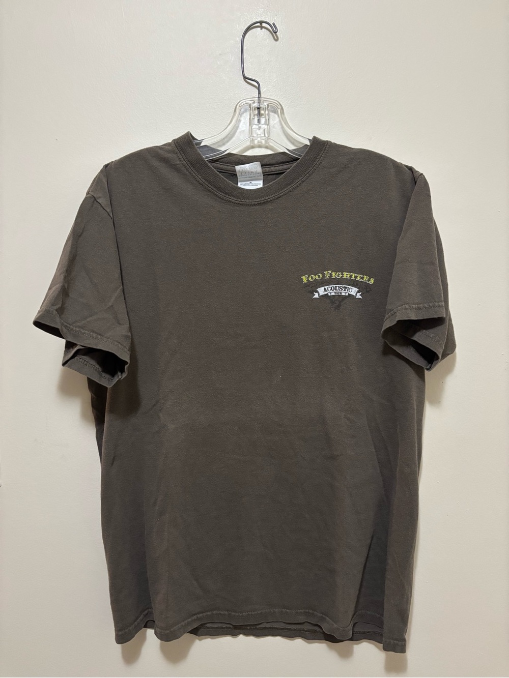 2006 Vintage Foo Fighters Acoustic Tour T-Shirt (Medium, Brown)